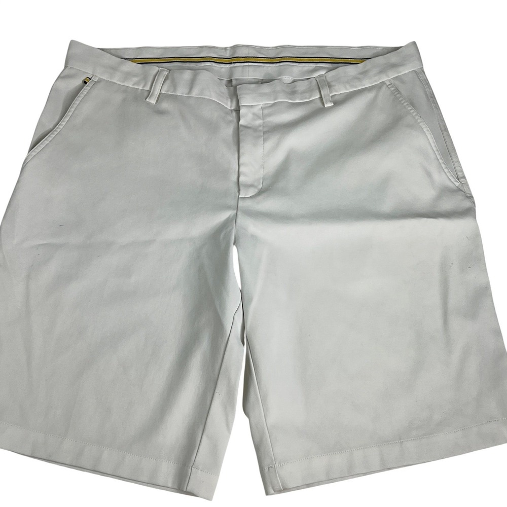 J Lindeberg Mens White Regular Fit Golf‎ Shorts Size 40 Micro Stretch